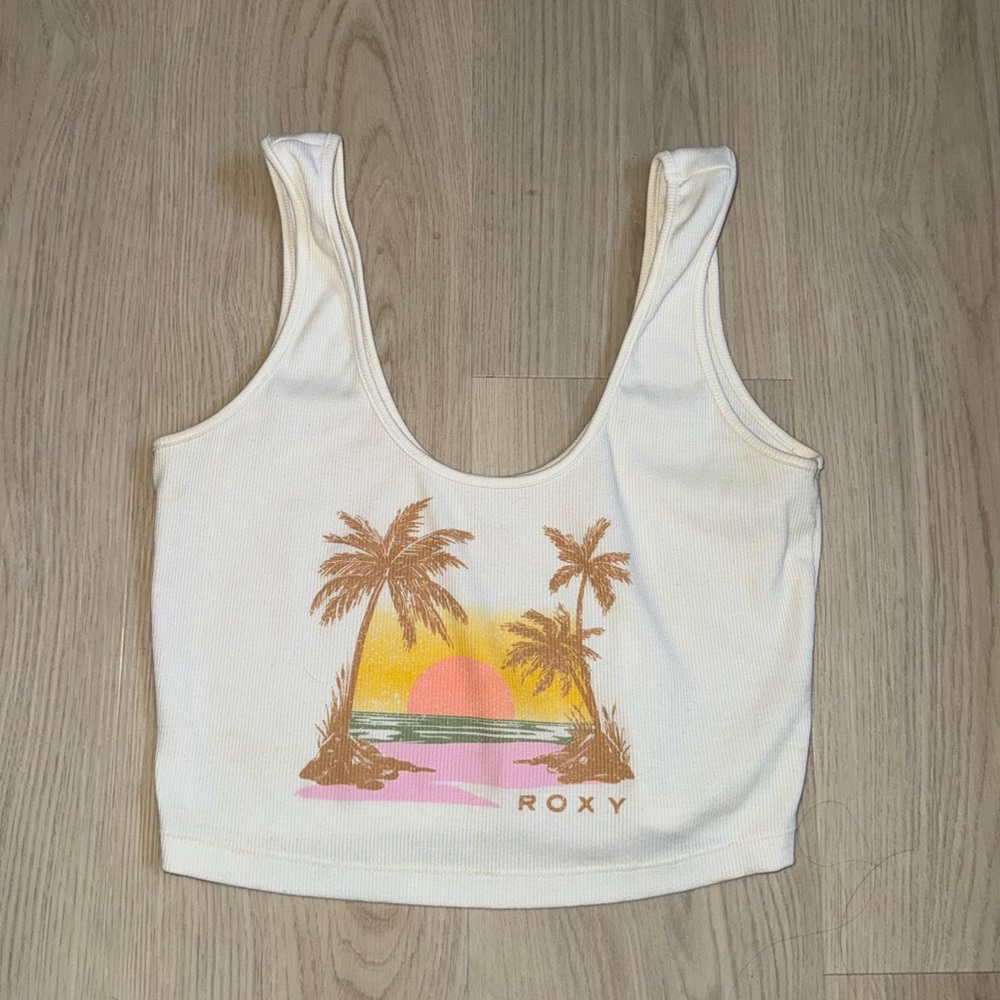 Roxy White Crop Top